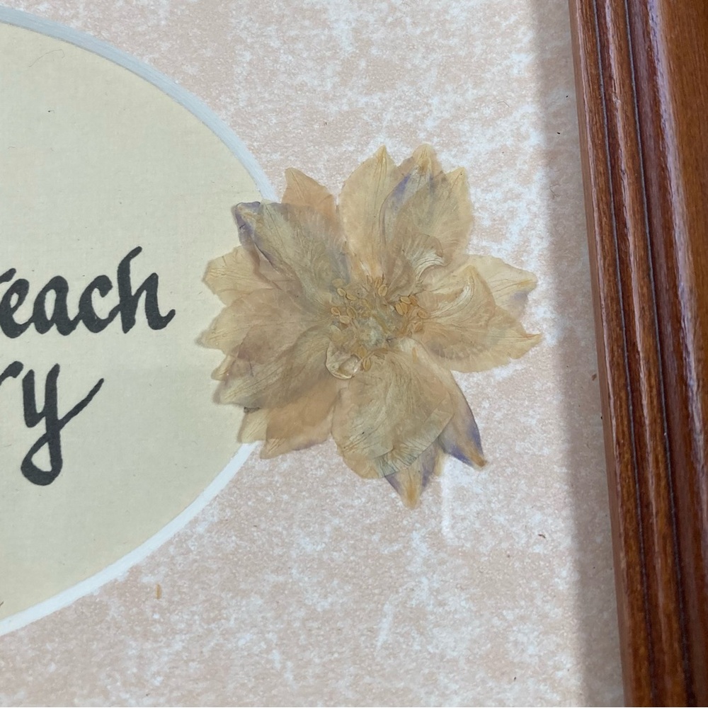 Alice Moore Gallery Pressed Flower Wisdom Love Quote Framed Art Gatlinburg TN - Picture 4 of 6